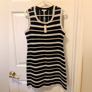 NWT Max Studio Navy/White dress Size M